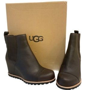 🤎 UGG Pax Brown Leather Boots NWT